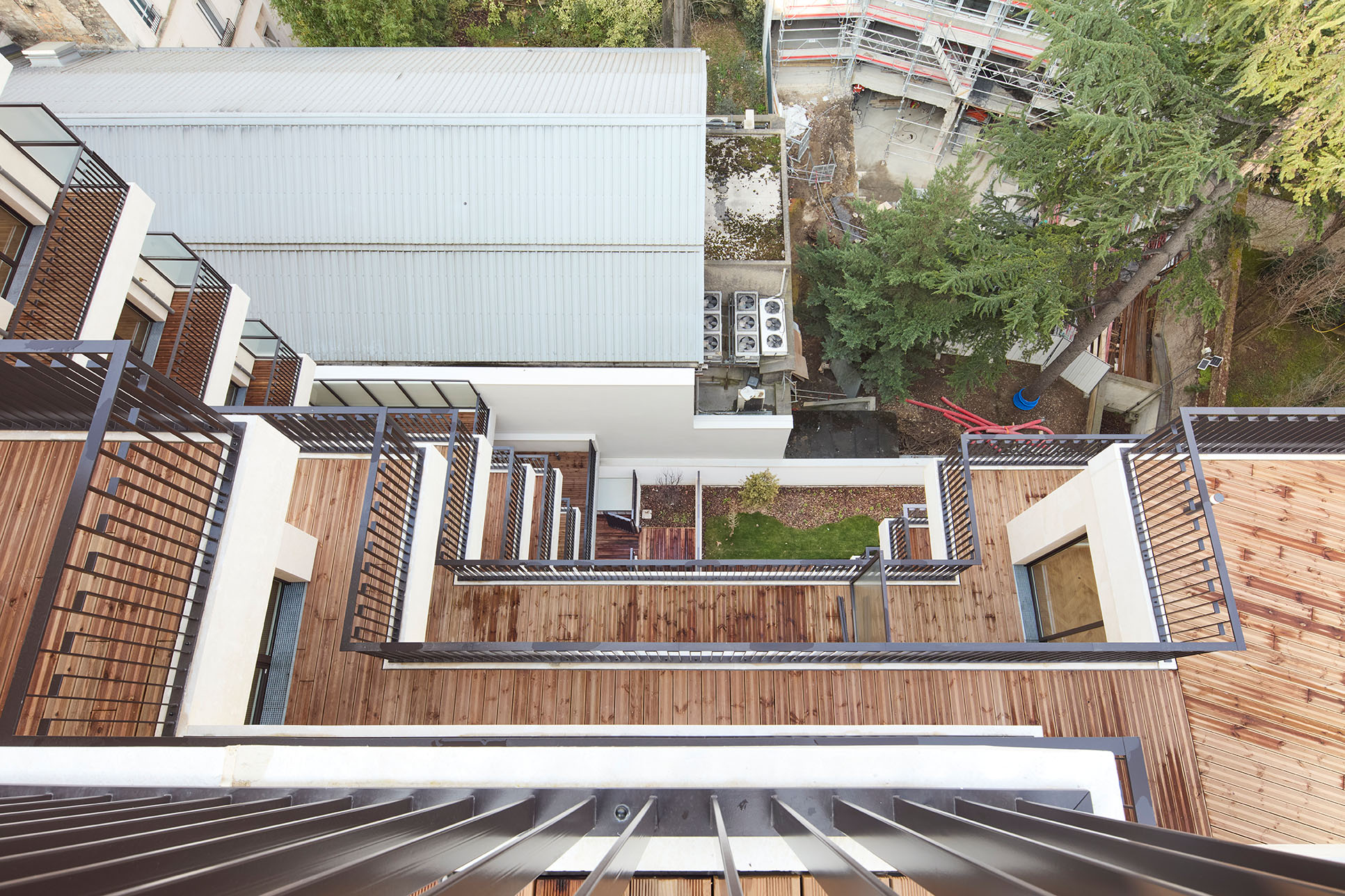 Vue dessus peretti neuilly ory architecture