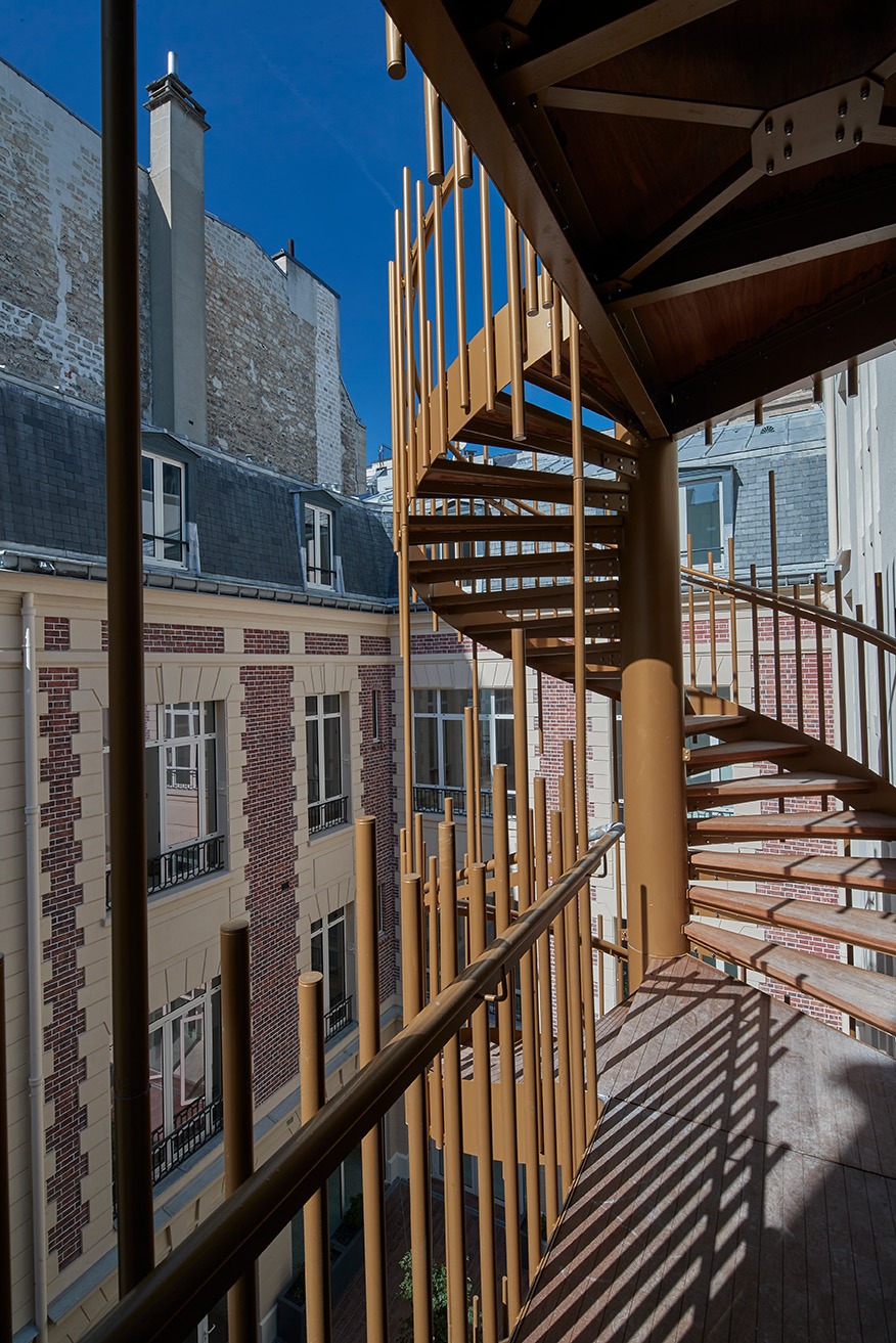 Colimaçon escalier jadin ory architecture