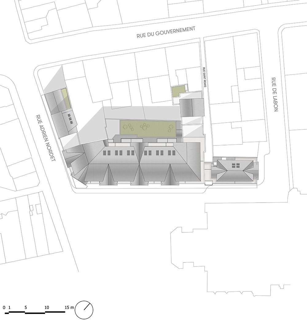 Plan masse basilique saint quentin ory architecture